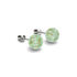 À feuilles persistantes | Argent sterling .925 | Boucles d'Oreilles Tiges Verre Luciole